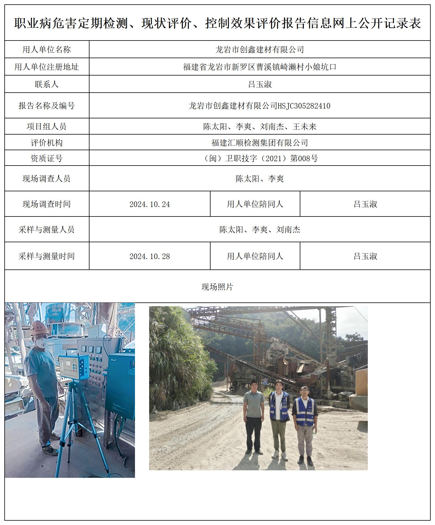 龙岩市创鑫建材有限公司_职业病危害定期检测、现状评价、控制效果评价报告网上公开信息表(1).jpg