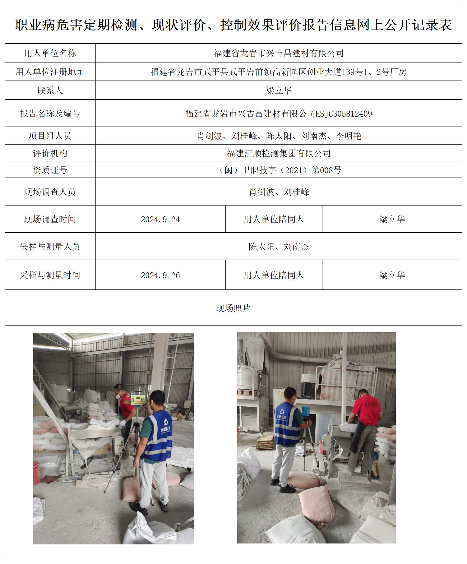 HSJC305812409福建省龙岩市兴吉昌建材有限公司_职业病危害定期检测、现状评价、控制效果评价报告网上公开信息表.jpg