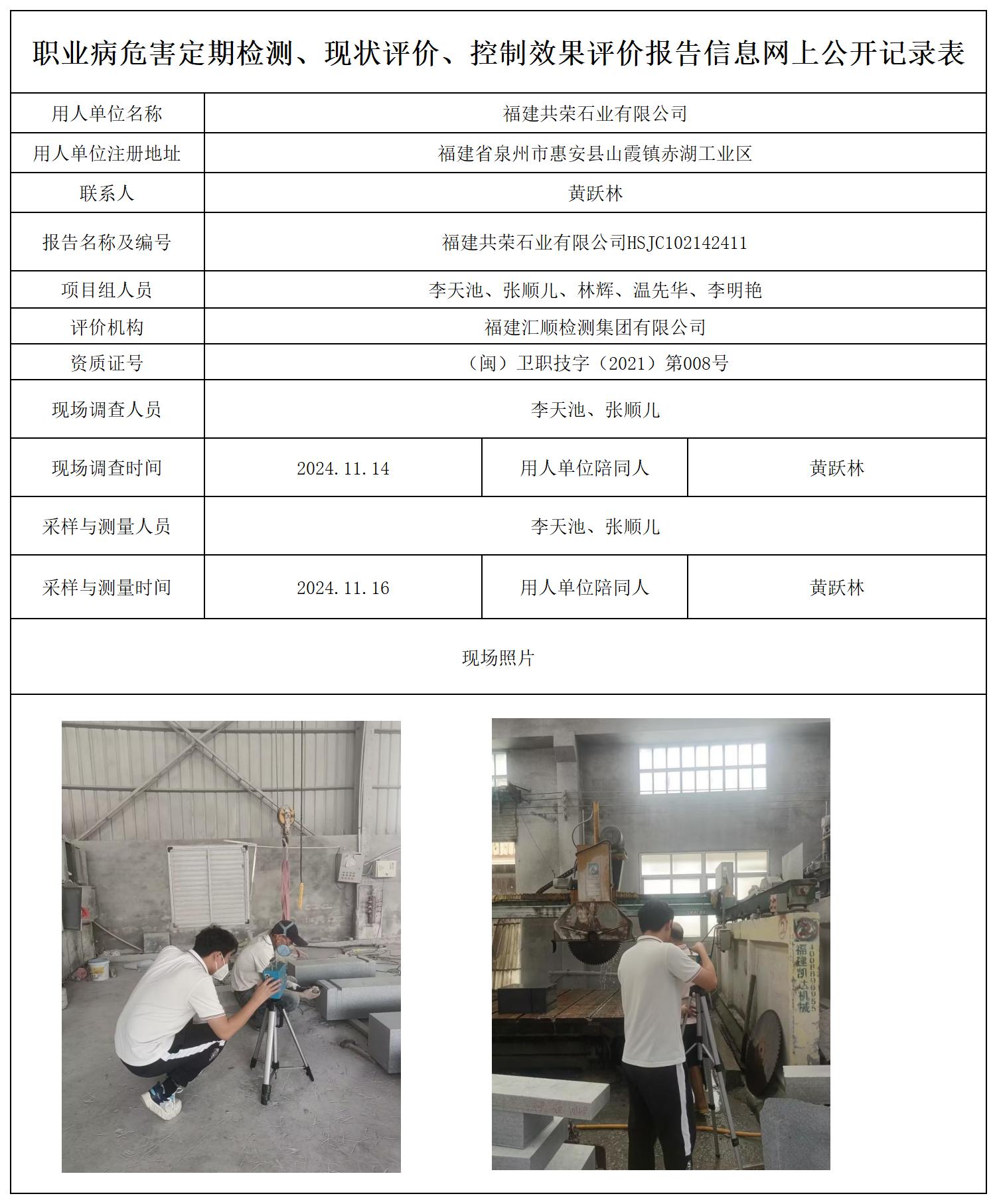 福建共荣石业有限公司-天荣共荣公式页有一张照片是重复的_职业病危害定期检测、现状评价、控制效果评价报告网上公开信息表.jpg