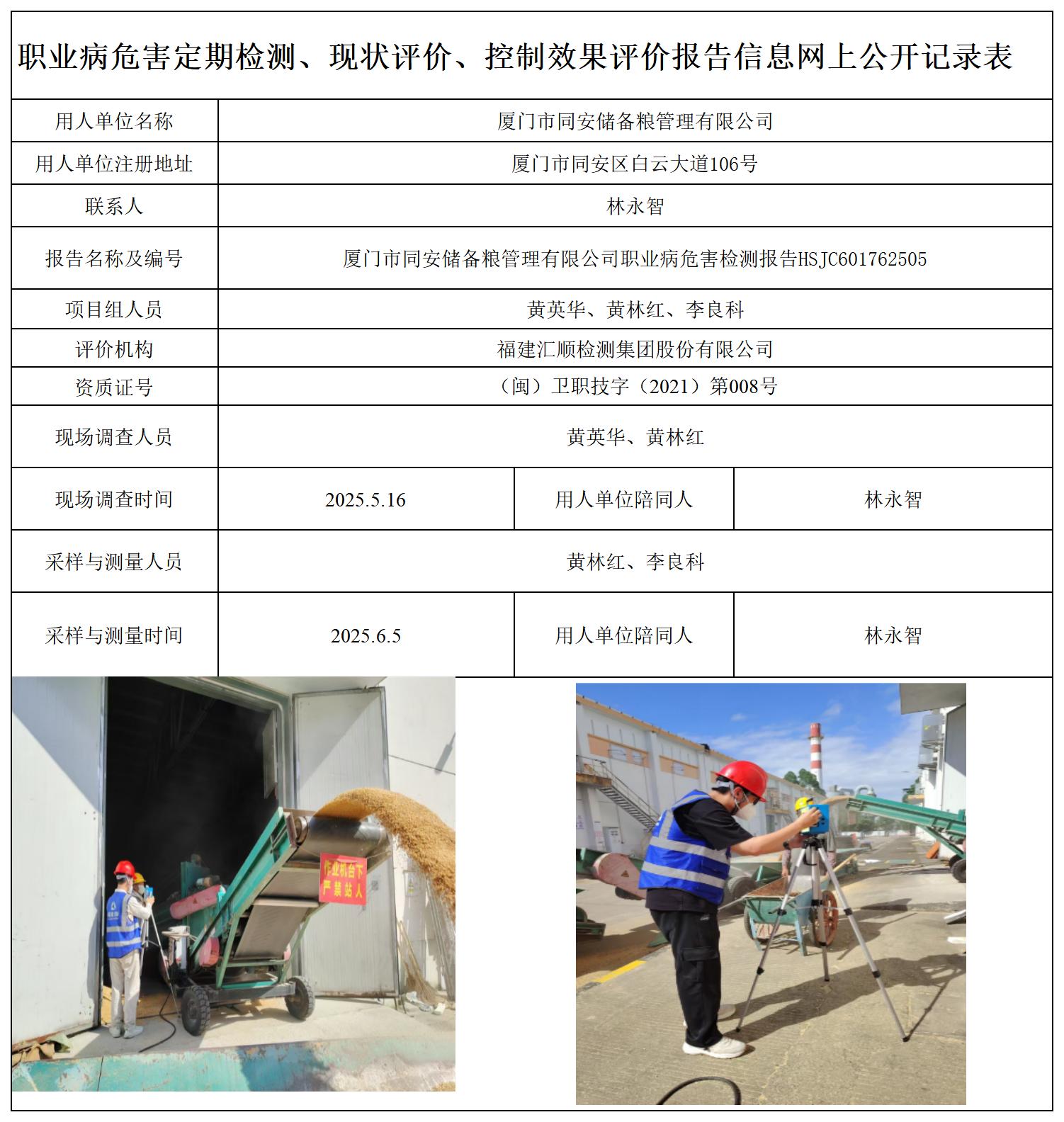 HSJC601762505厦门市同安储备粮管理有限公司-职业卫生技术服务报送卡_职业病危害定期检测、现状评价、控制效果评价报告网上公开信息表.jpg