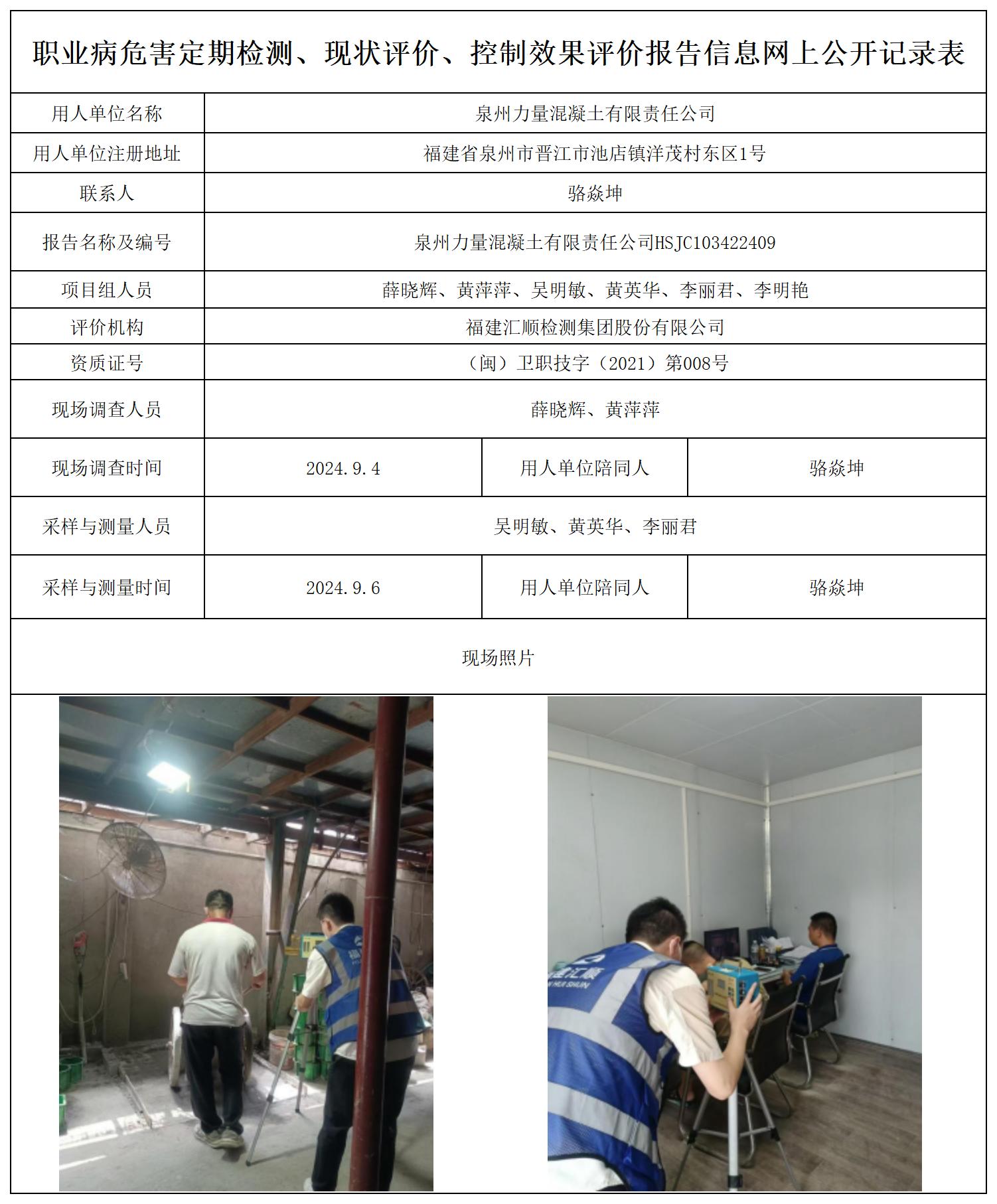 泉州力量混凝土有限责任公司--职业卫生技术服务报送卡及各类检测评价公示页20250417_职业病危害定期检测、现状评价、控制效果评价报告网上公开信息表.jpg