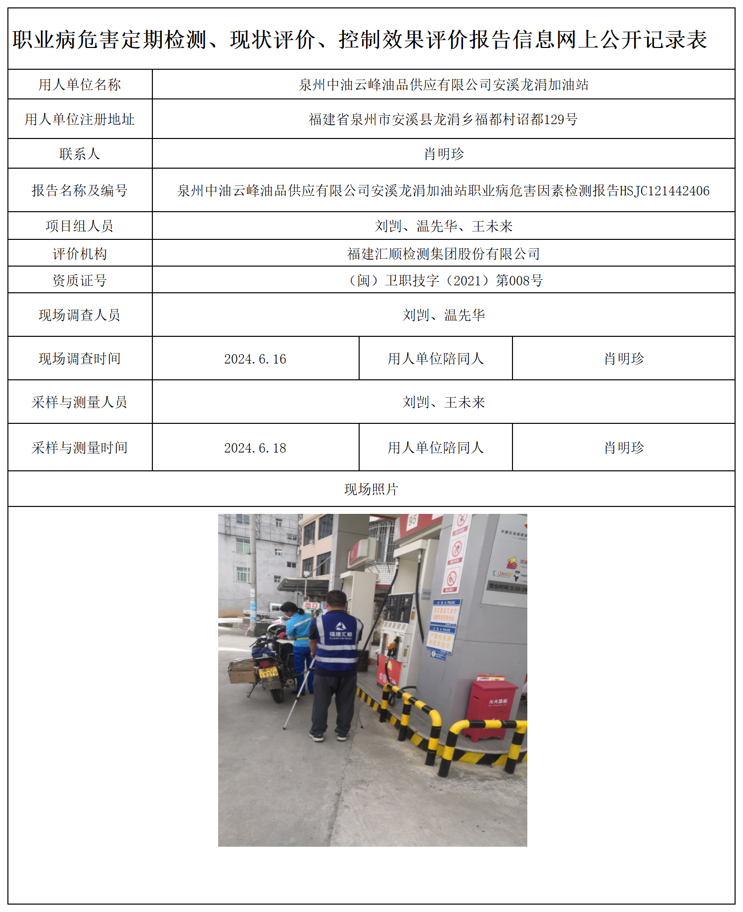 HSJC121442406泉州中油云峰油品供应有限公司安溪龙涓加油站-职业卫生技术服务报送卡及各类检测评价公示页-王安钦_职业病危害定期检测、现状评价、控制效果评价报告网上公开信息表.png