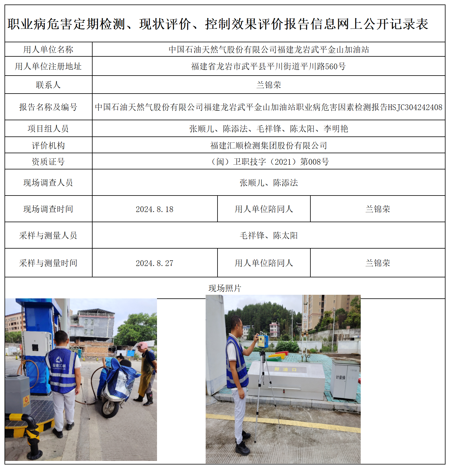 HSJC304242408中国石油天然气股份有限公司福建龙岩武平金山加油站业卫生技术服务报送卡及各类检测评价公示页-王安钦_职业病危害定期检测、现状评价、控制效果评价报告网上公开信息表.png