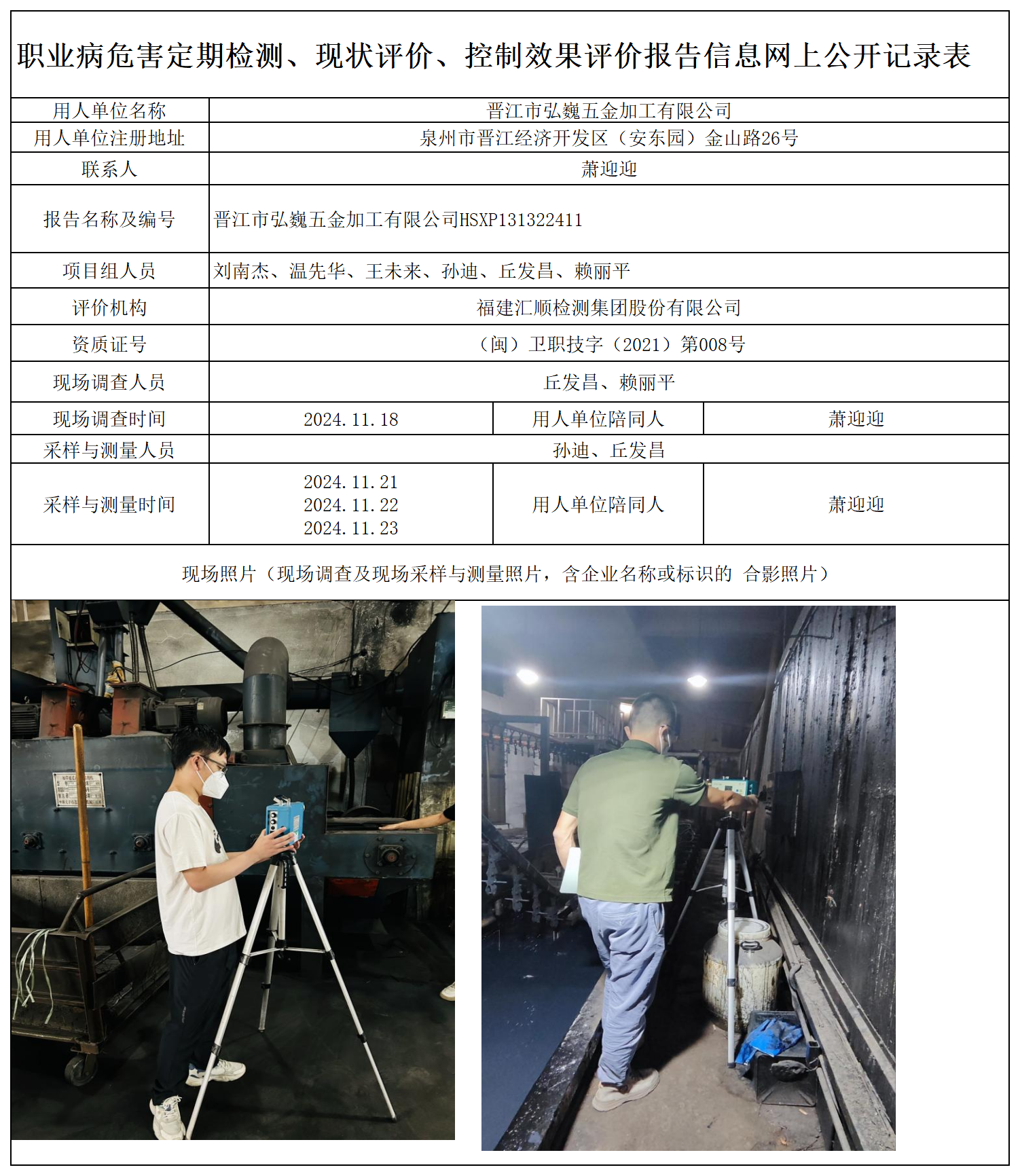 HSXP131322411 晋江市弘巍五金加工有限公司 报送卡 新2_定期、现评、控评 网上公开信息表.png