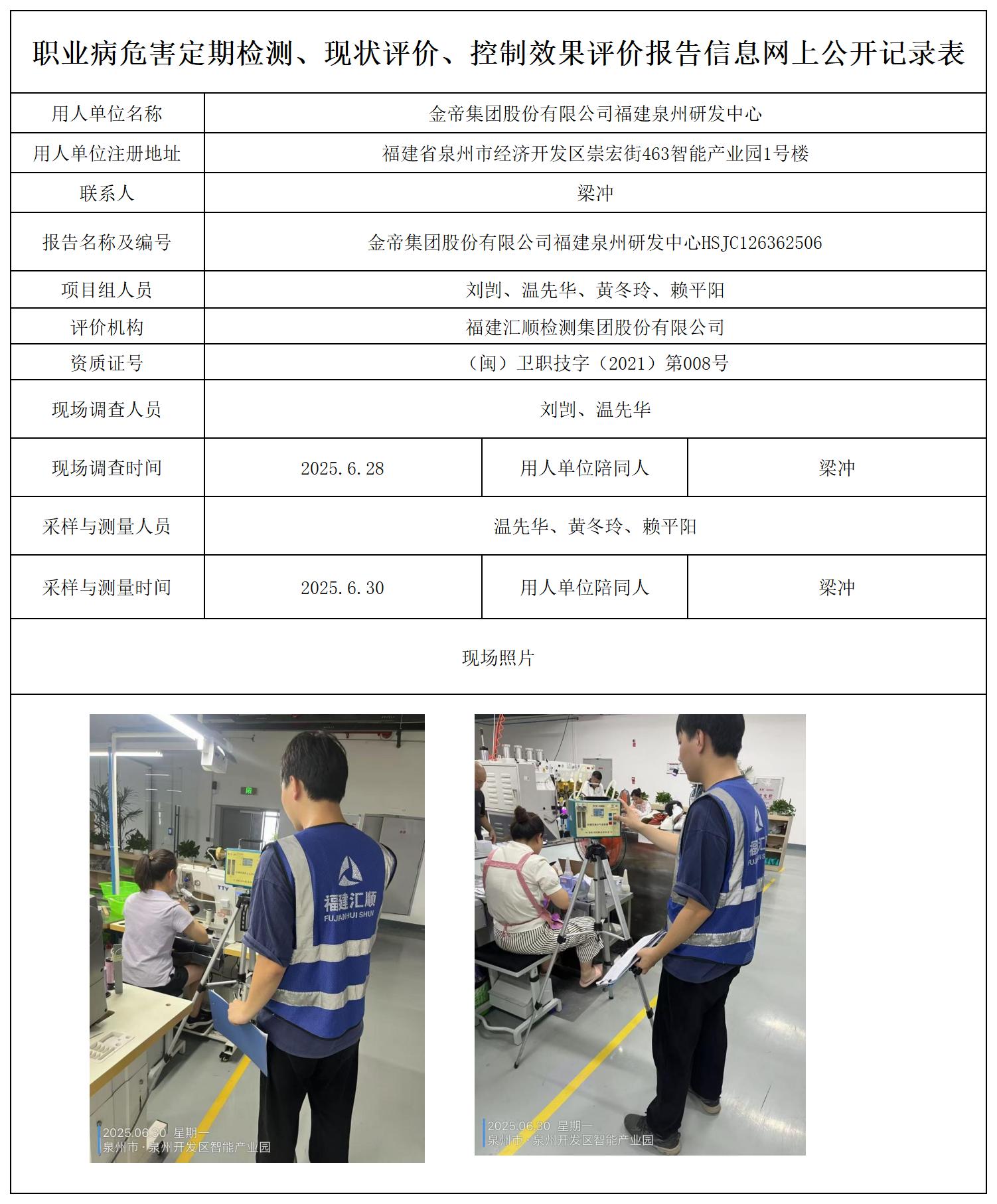 HSJC126362506金帝集团股份有限公司福建泉州研发中心-报送卡_职业病危害定期检测、现状评价、控制效果评价报告网上公开信息表.jpg
