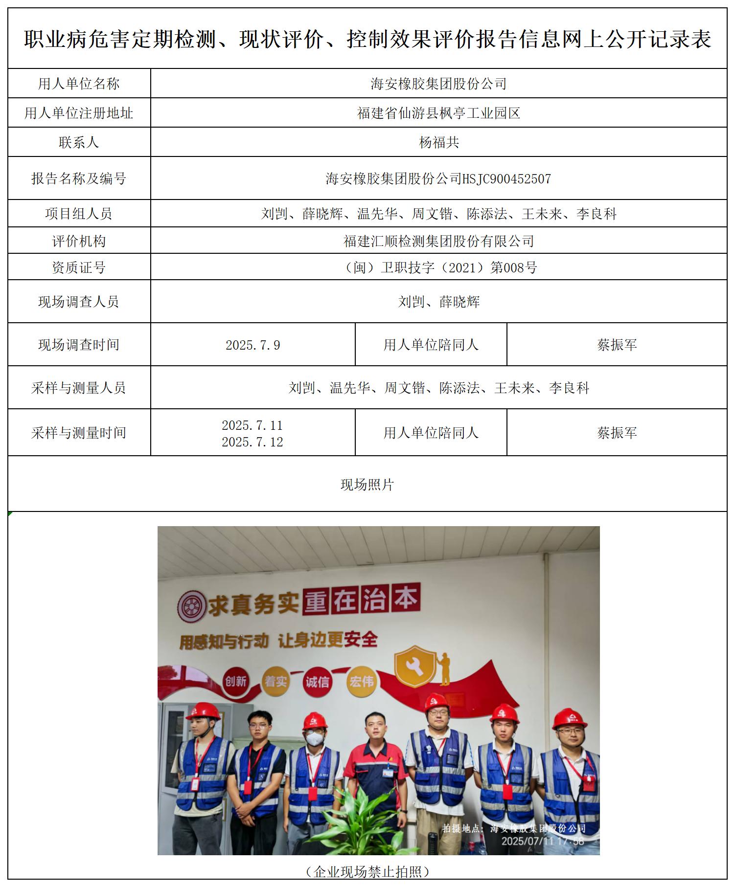 HSJC900452507海安橡胶集团股份公司职业卫生技术服务报送卡及各类检测评价公示页_职业病危害定期检测、现状评价、控制效果评价报告网上公开信息表.jpg
