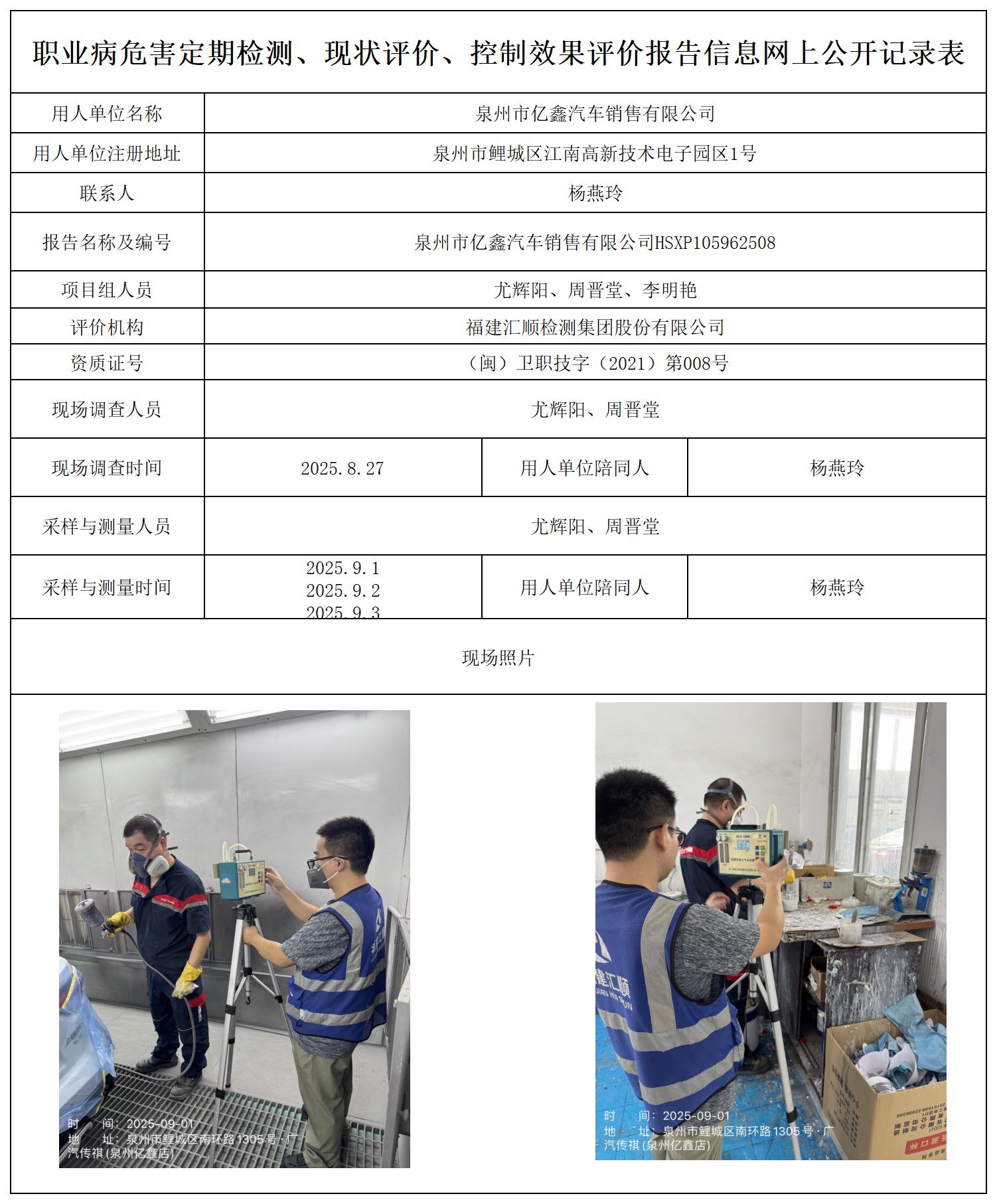 HSXP105962508泉州市亿鑫汽车销售有限公司--职业卫生技术服务报送卡_职业病危害定期检测、现状评价、控制效果评价报告网上公开信息表.jpg