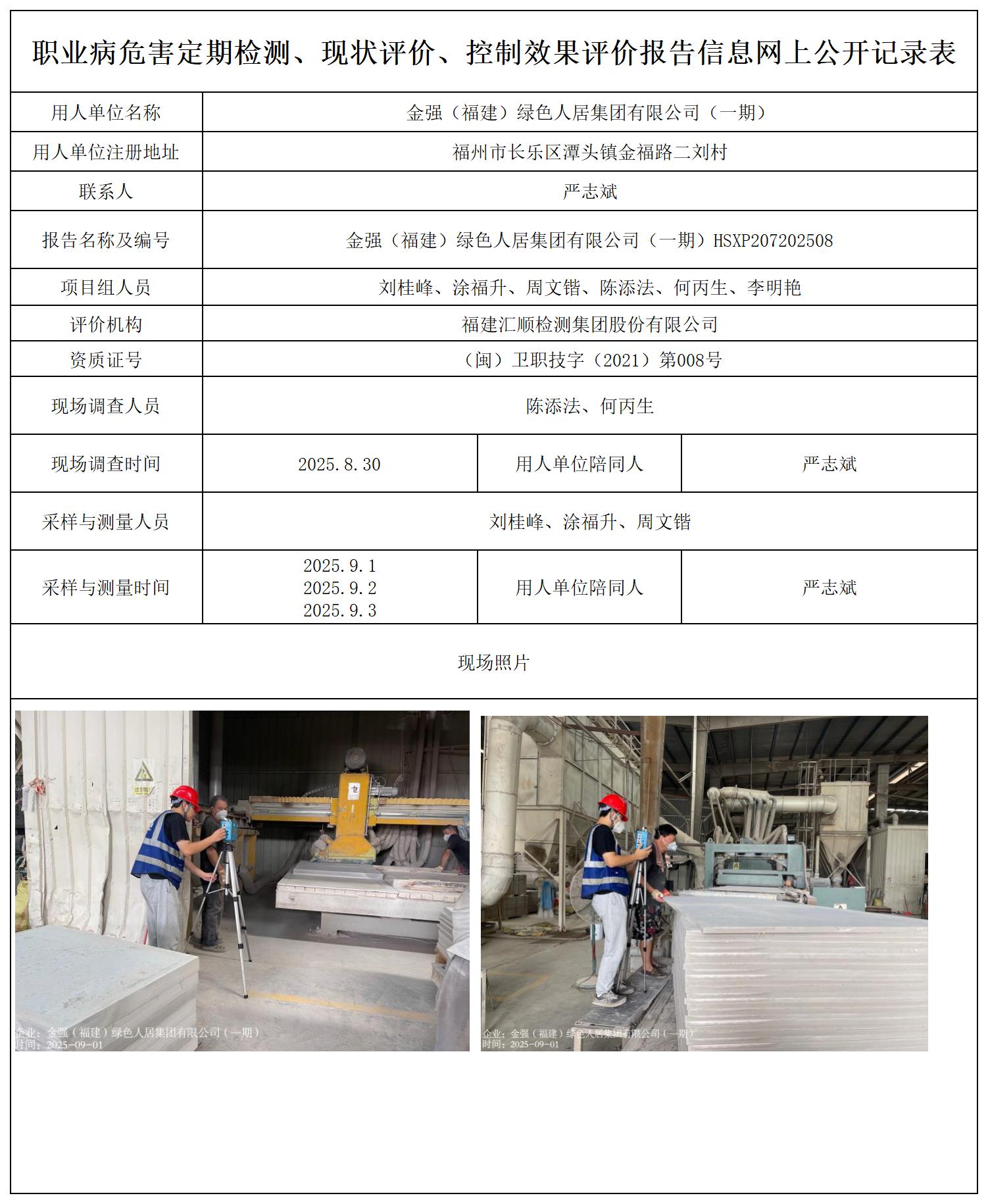 HSXP207202508金强（福建）绿色人居集团有限公司（一期）---职业卫生技术服务报送卡_职业病危害定期检测、现状评价、控制效果评价报告网上公开信息表.jpg