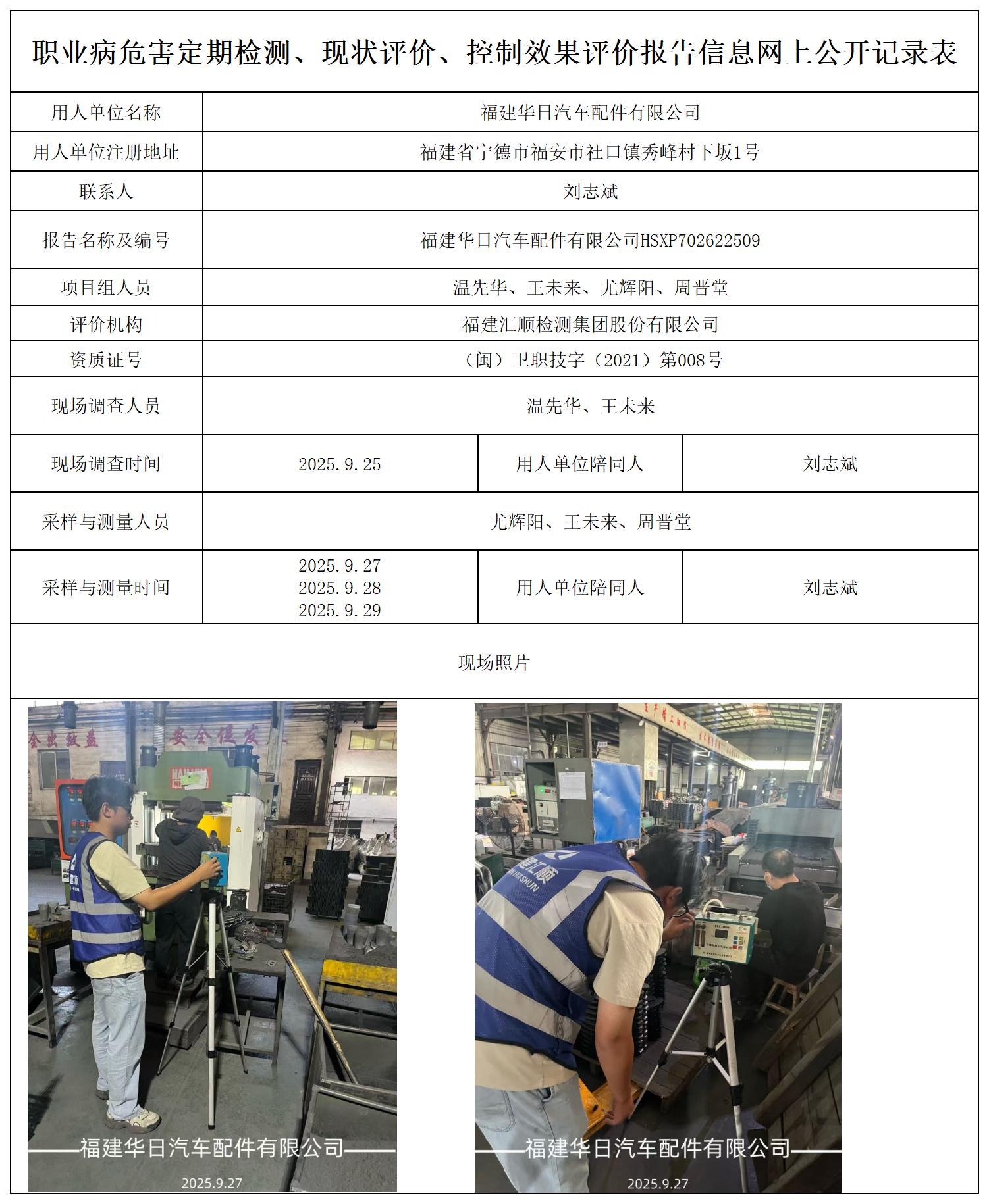 HSXP702622509福建华日汽车配件有限公司报送卡_职业病危害定期检测、现状评价、控制效果评价报告网上公开信息表.jpg