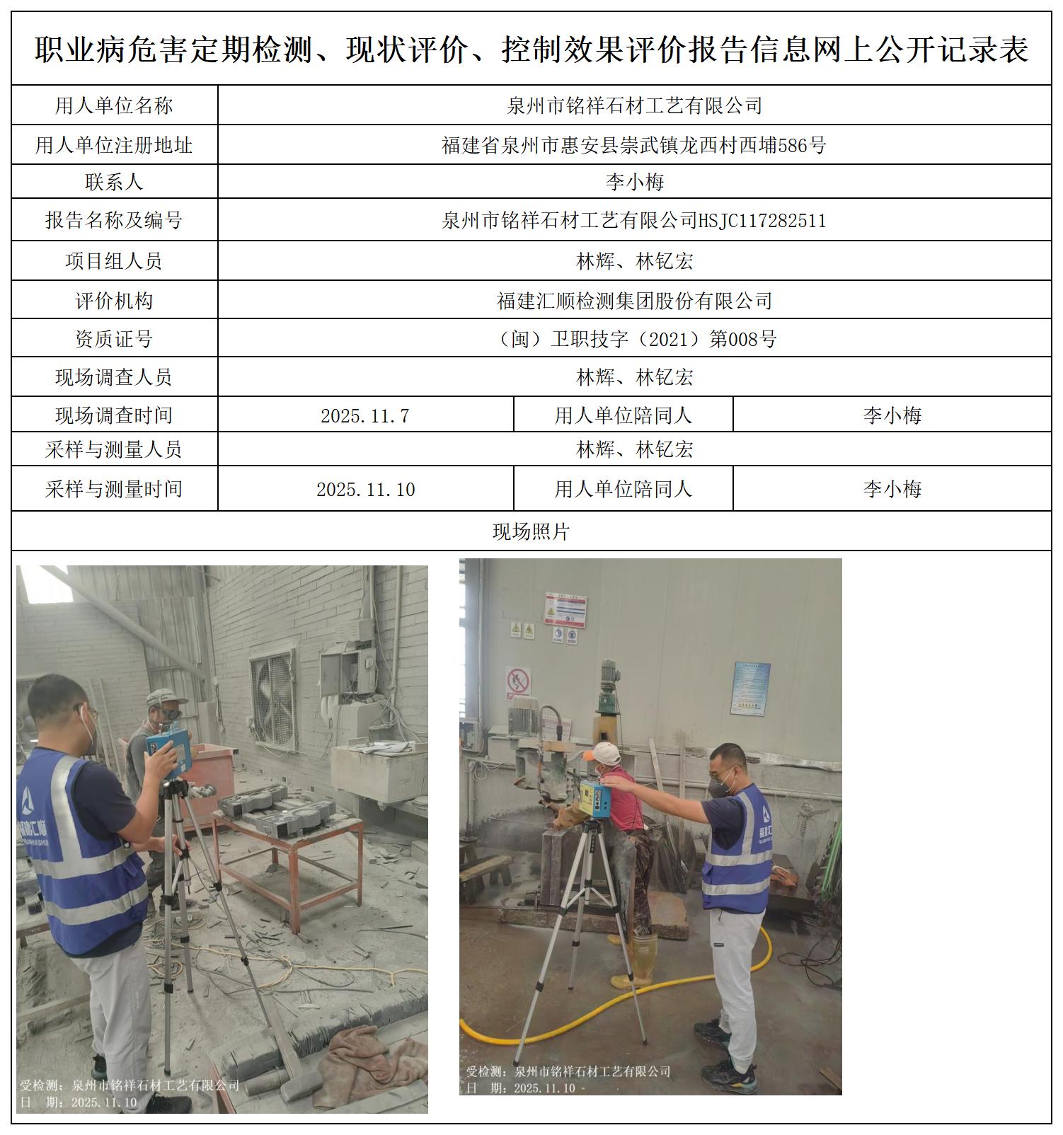 HSJC117282511泉州市铭祥石材工艺有限公司职业卫生技术服务报送卡_职业病危害定期检测、现状评价、控制效果评价报告网上公开信息表.jpg