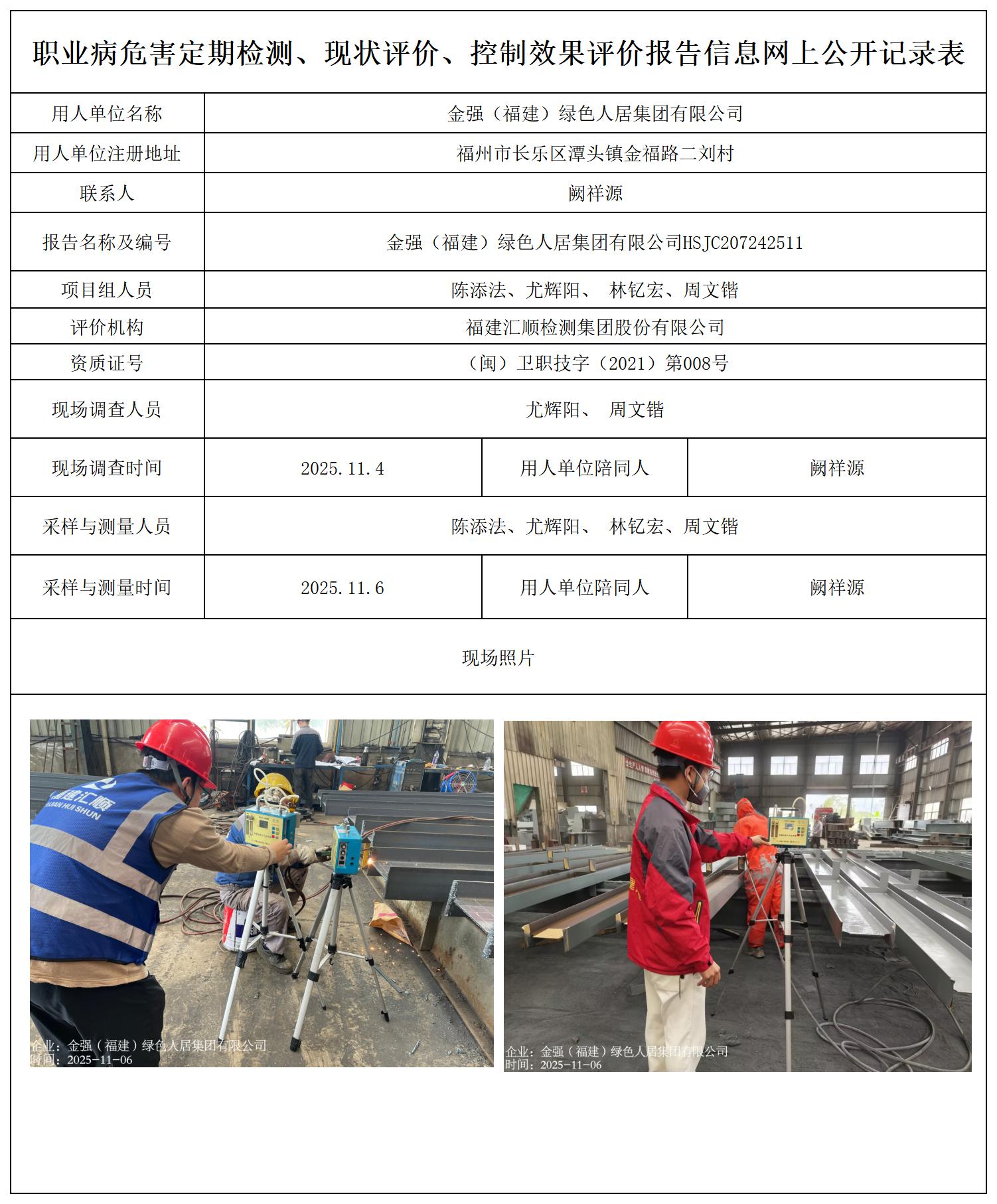 HSJC207242511金强（福建）绿色人居集团有限公司--职业卫生技术服务报送卡_职业病危害定期检测、现状评价、控制效果评价报告网上公开信息表.jpg